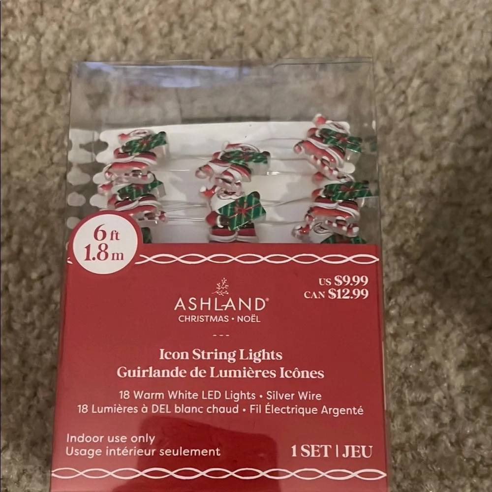 NWT! Ashland Christmas Icon String Lights with Warm White LEDs